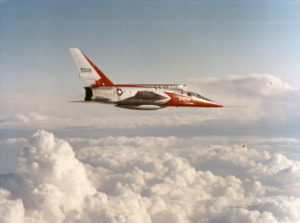 F-107 in flight