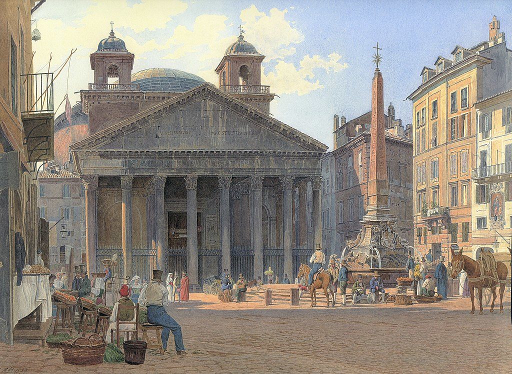 Pantheon a Roma, acquerello